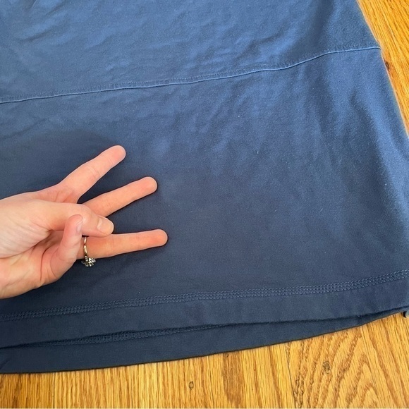 J. JILL Solid Blue Boat Neck Long Sleeve Fleece Lined Side Zip Zippers Tunic Top - Picture 12 of 12